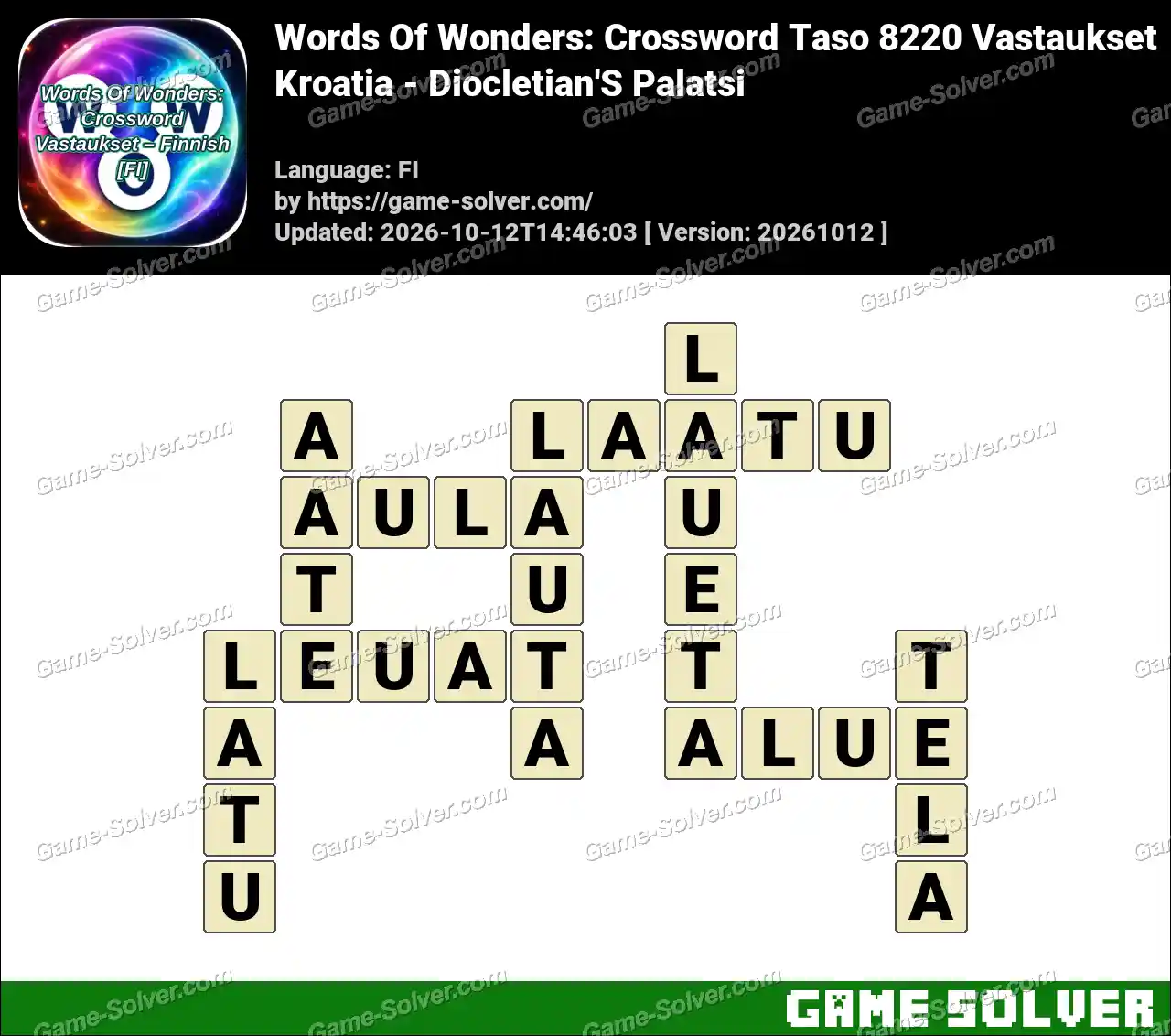 Words Of Wonders: Crossword Taso 8220 Vastaukset – Kroatia – Diocletian’S Palatsi